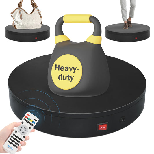 15.8In Remote Motorized Electric Turntable Rotating Display Stand Rotating Platform Photography Turntable motorized lazy susan base giratoria para for Photography,3D Scanner,(Load Range:132~400lbs)