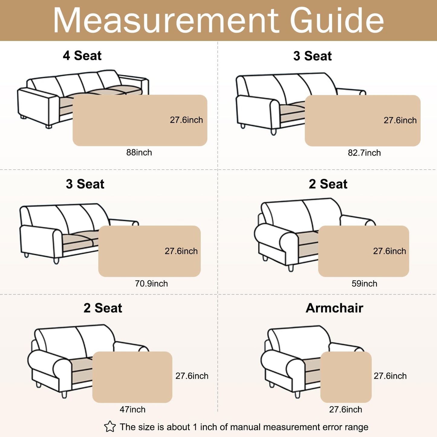 hyha Couch Covers for Dogs Washable, Non Slip Plush Dog Sofa Protectors, Fuzzy Pet Couch Covers for 3 Cushion Sofa Pet Friendly (Camel, 27.6" x 59")
