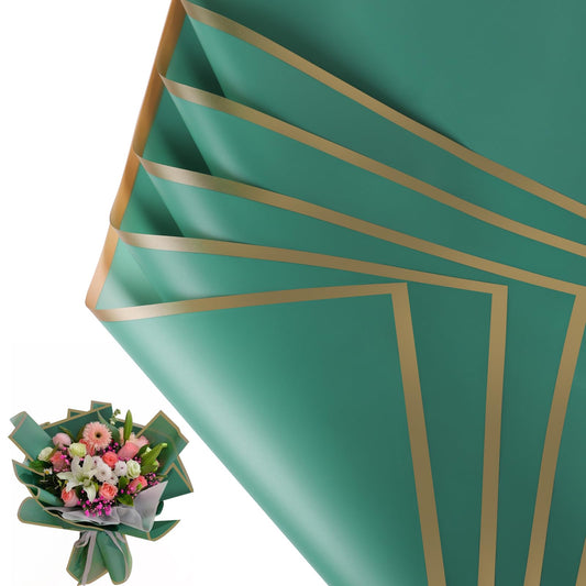 20 Sheet Flower Wrapping Paper - Waterproof Floral Bouquet Wrapping Paper, Florist Supplies Packaging Paper for Wedding Birthday Gift DIY (Fog color)