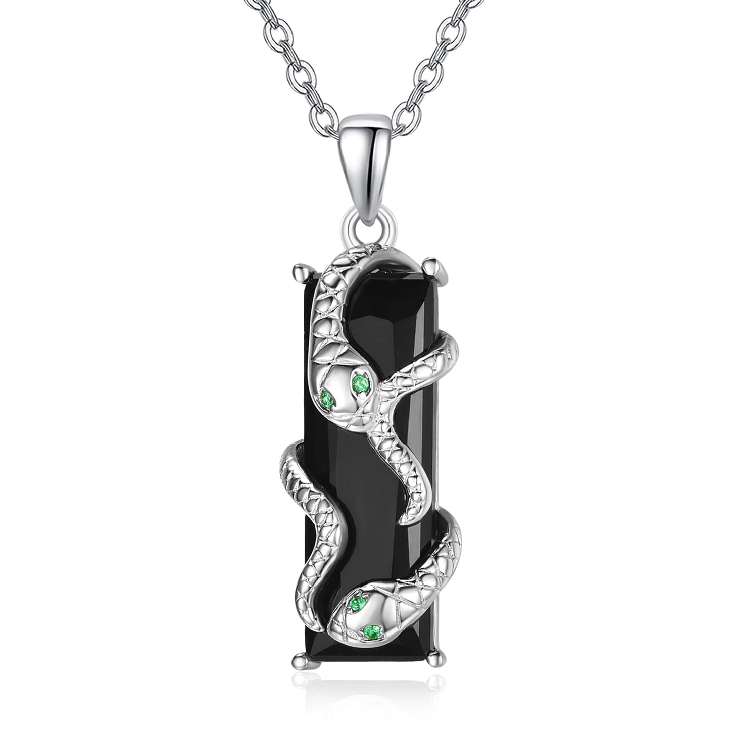 AENEAS Double Snake Necklace for Women 925 Sterling Silver Crystal Snake Pendant Cool Jewellry for Women Men