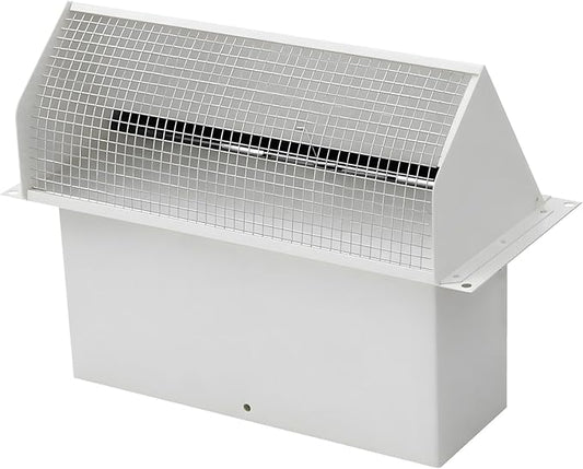 Wall Vent Cap for Broan Exhaust Fan for Kitchen Range Hood Bathroom Exhaust Dryer Vent for 3-1/4" x 10" (white)