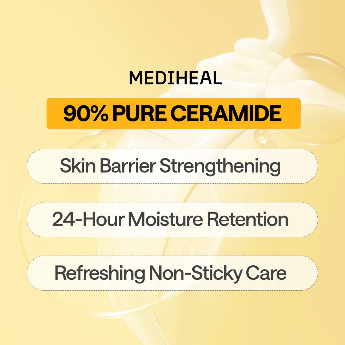 Mediheal Essential Face Mask [Ceramide] Moisture Barrier 10 pcs. with 90% Ceramide, Panthenol for Intense Hydration & Skin Barrier & Daily Skin Nourishment - Vegan Formula Korean Beauty Sheet Mask