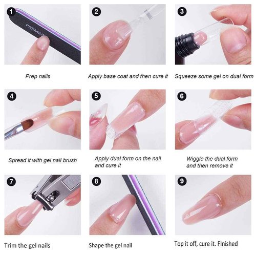 Makartt Poly Nail Extension Gel, 15ML Nude Nature with Pink JD700 Professional Nail Drill Machine Bundle
