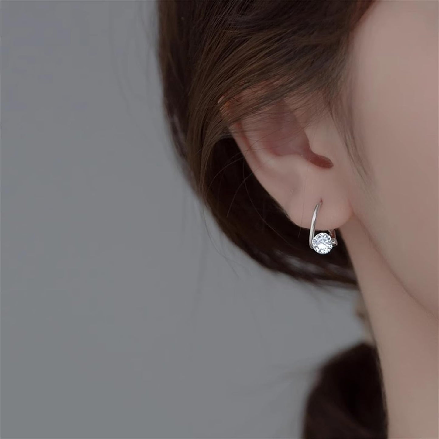 Lymphvity Germanium Crystal Ball Hoop Earrings Gold Silver Plated Unique Colorful Ball Sparkle Rhinestone CZ Lucky Round Circle Dangle Hoop Earrings for Women Minimalist Lymphatic Drainage Jewelry Gifts (Silver)