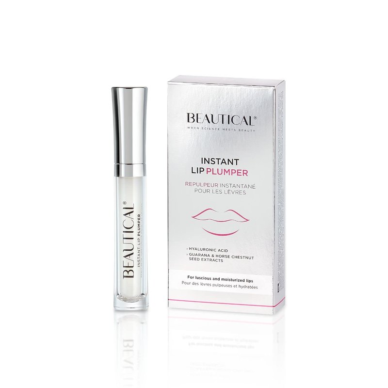BEAUTICAL Instant Lip Plumper, Hydrating Lip Serum with Hyaluronic Acid, Guarana & Horse Chestnut Extract, Non-Sticky Moisturizing Lip Plumping Gloss, Anti-Aging Lip Care, 5ml