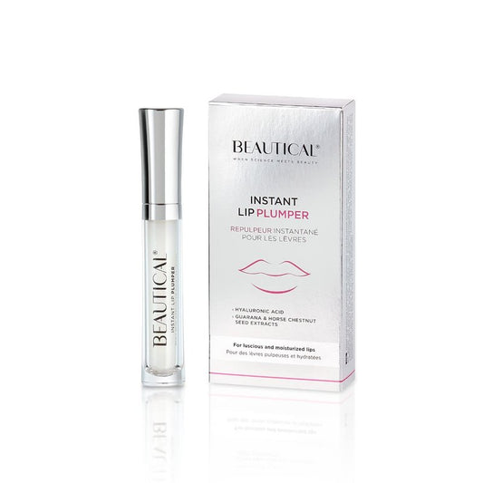 BEAUTICAL Instant Lip Plumper, Hydrating Lip Serum with Hyaluronic Acid, Guarana & Horse Chestnut Extract, Non-Sticky Moisturizing Lip Plumping Gloss, Anti-Aging Lip Care, 5ml
