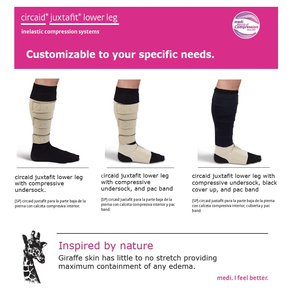 CircAid Juxtafit Essentials Lower Leg Short Beige X-Large Full Calf