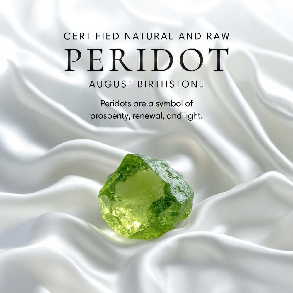 Designs by Nature Gems Natural Certified Peridot Necklace for Women - August Birthstone Necklace for Women - Designer Pendant Necklace - 20 Carat Peridot, Antique Bronze Chain
