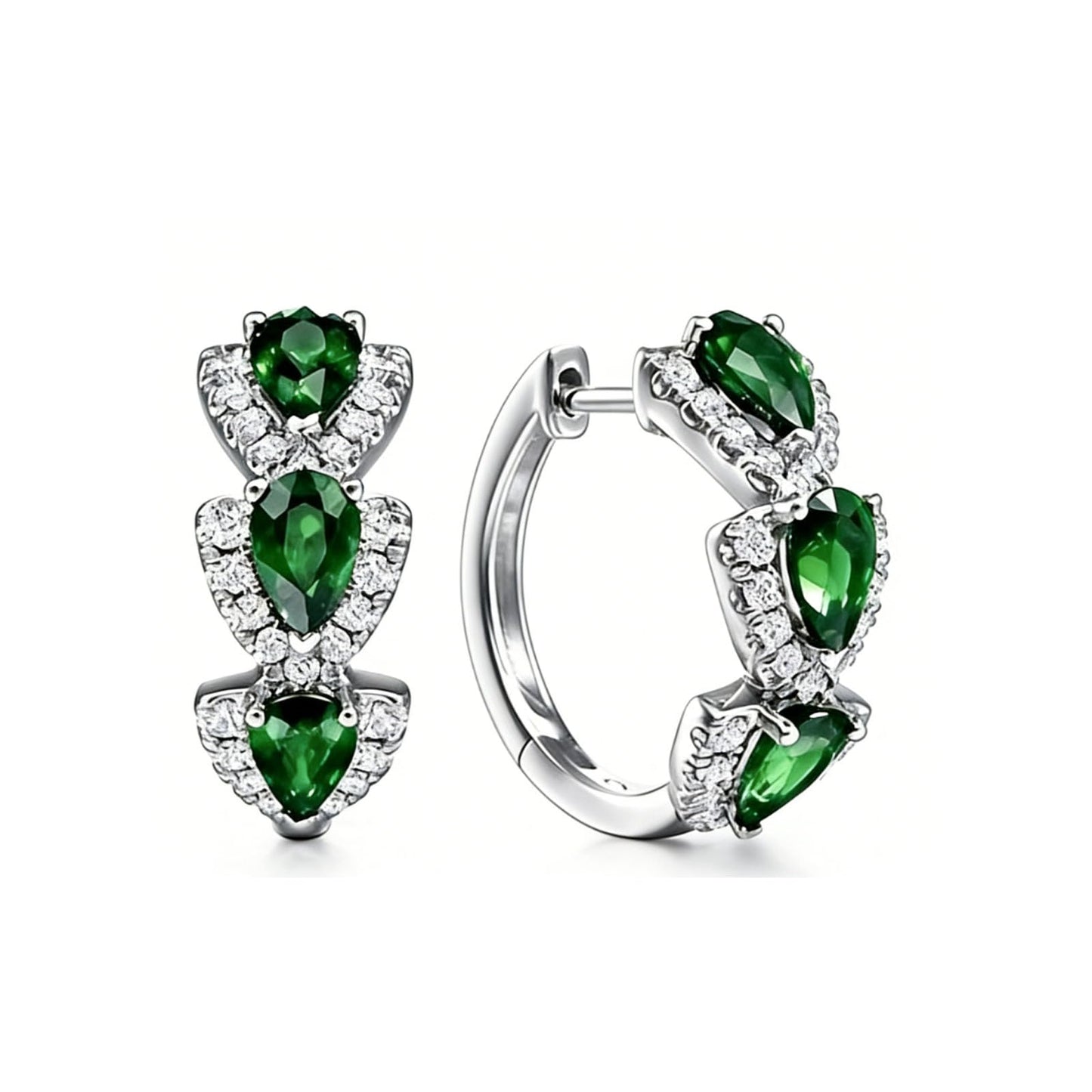 Histone Lymphatic Earring For Women, Lovefinity™ Honorable Joy Halolux Lymphvity Magnetotherapy Germanium Earrings Hoop Jewelry Gifts (Hoop-Green)