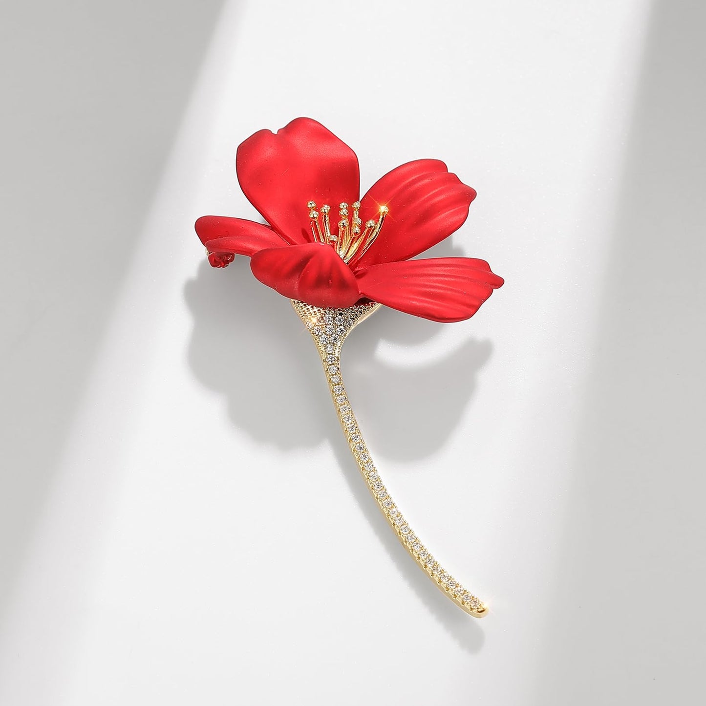 AILONMEI Floral Series Brooch Pins For Women Fashion Costume Pearl Flower Designer Broach & Pins Jewelry Christmas Gift (Hibiscus Flower)