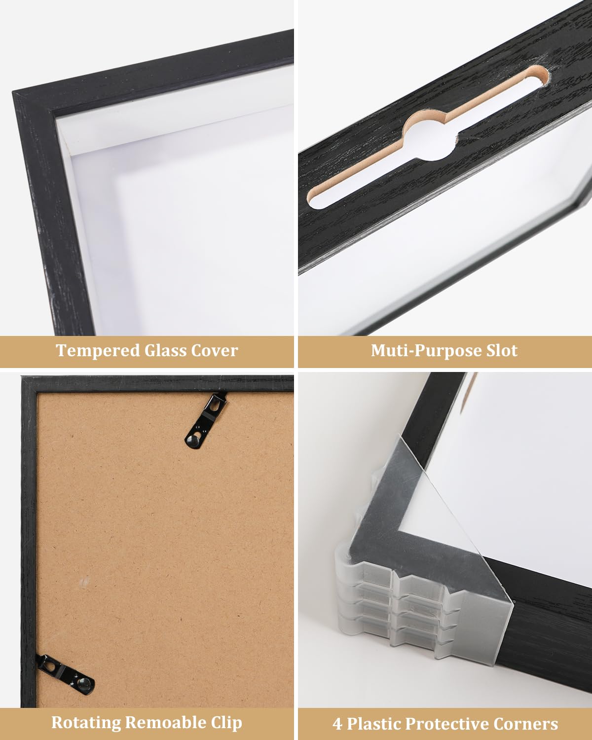 Adventure Archive Box, 12 x 12 Inch Travel Box for Memories, Travel Shadow Box Frame with Slot, Adventure Box, Keepsake Display Case, Perfect for Travel Memento Display Case Travel Decor Gift (Black)