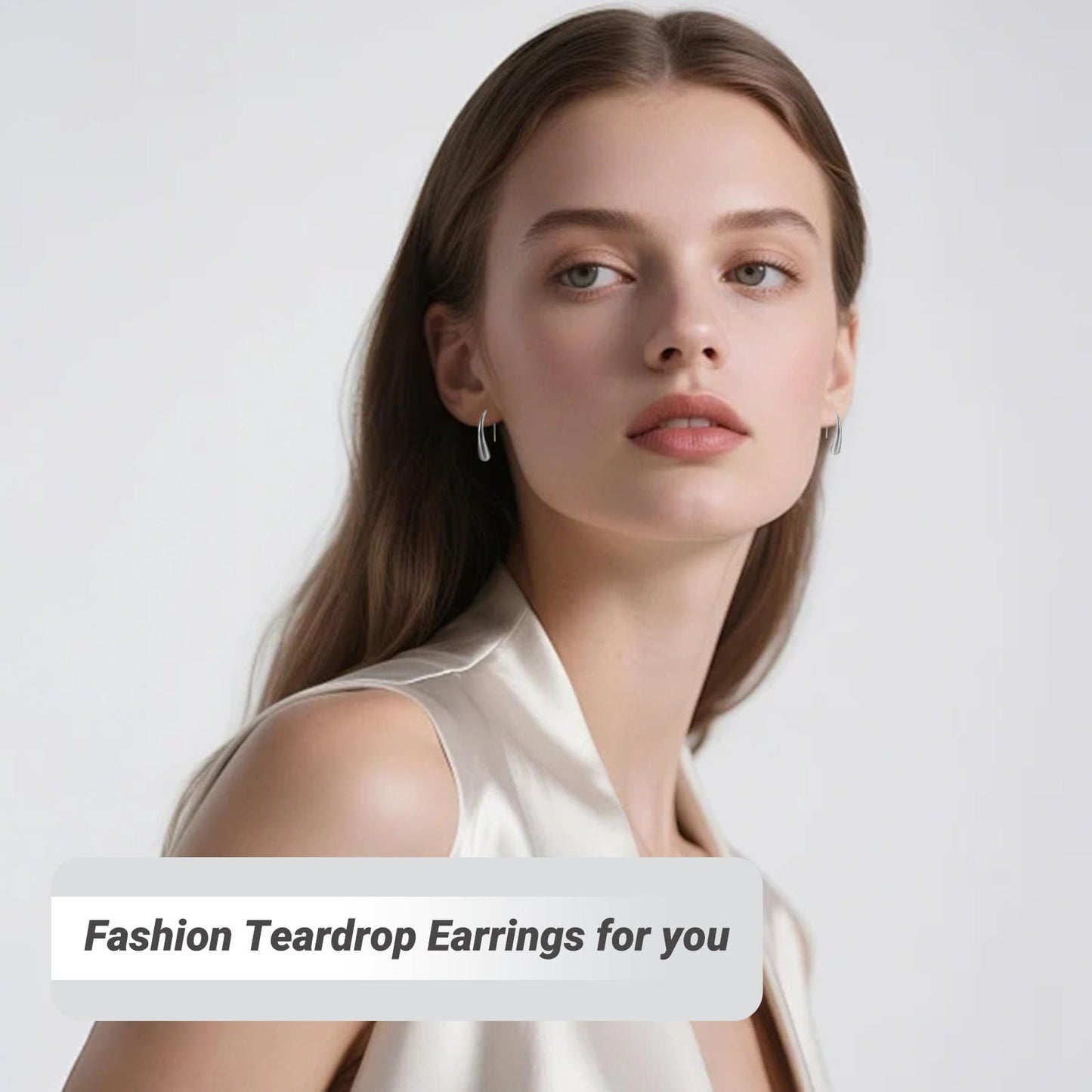 WersaYuu Teardrop Hook Earrings Stainless Steel Teardrop Jewelry Birthday Christmas Tear Drop Gifts for Women Mother Her