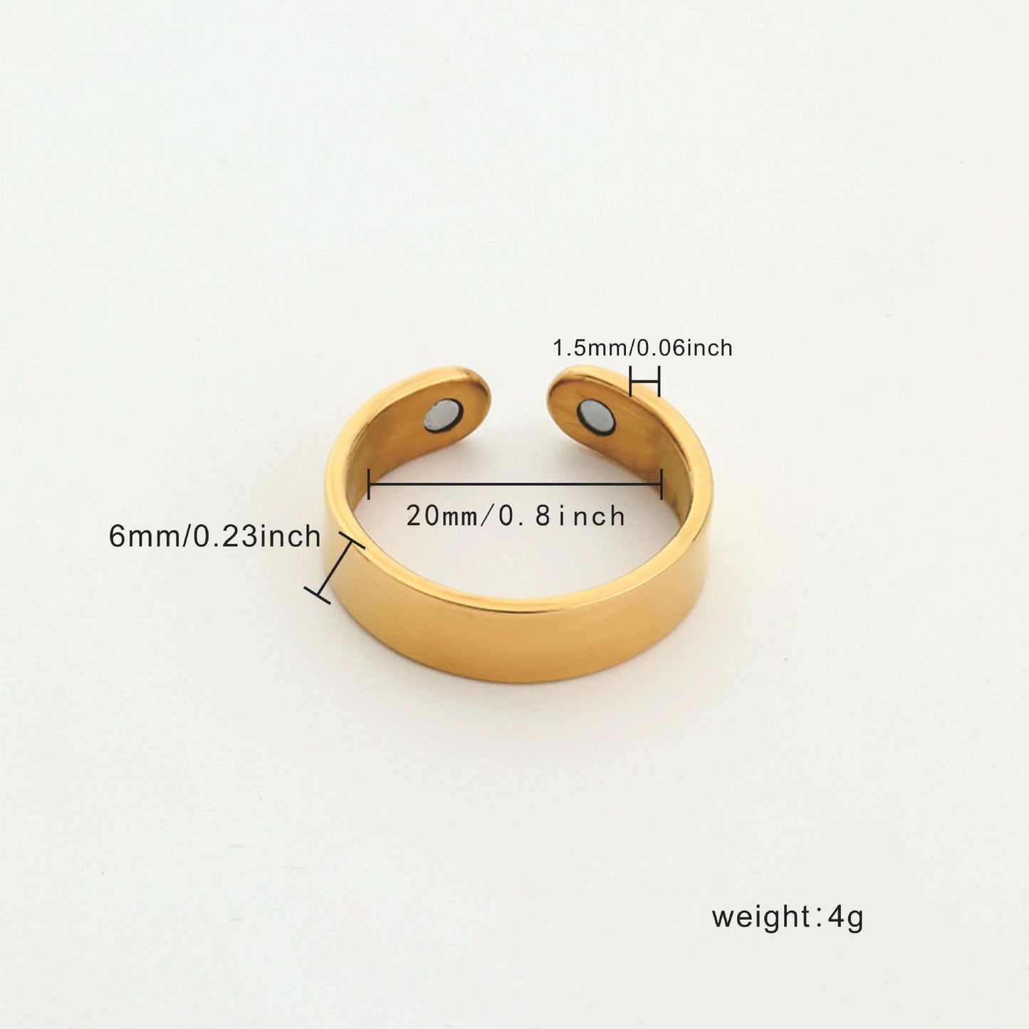 LIU JUN Rings for Women, Magtherapy Lymphatic Drainage Titanium Ion Rings Lymph Nodes Acupuncture Therapy Open Olux Ring For Women Men Health Jewelry Gifts (2Pcs-gold+gold)