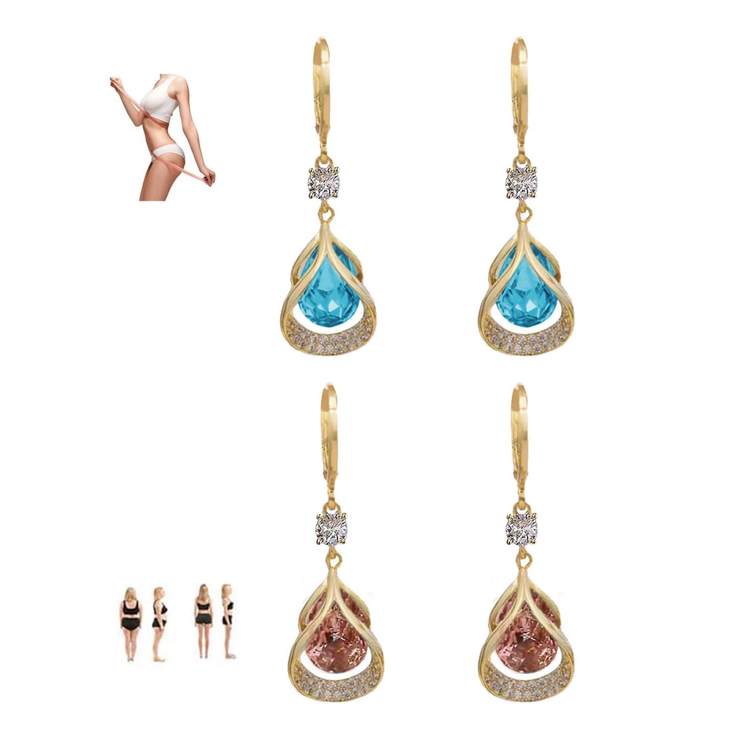 Lymphatic Earrings for Women Silver Zircon Hoop Huggie Earrings Dainty Fashion Jewelry Gifts