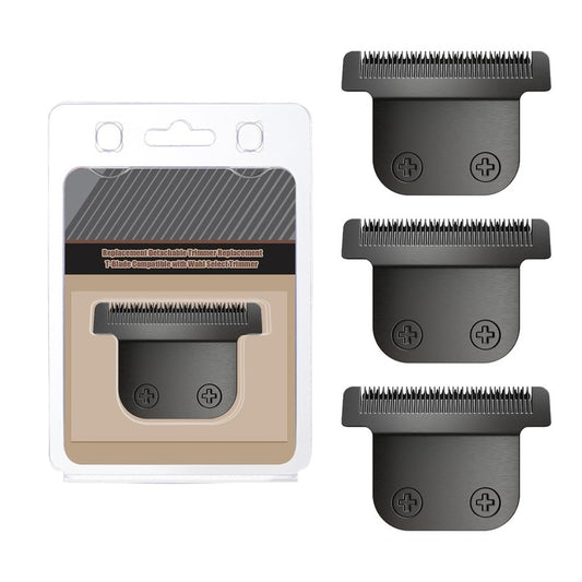40mm Replacement Detachable Stainless Steel T Blade Compatible with Wahl All in One Lithium Ion Trimmer 2144 9818 9818L 9864 9864SS 9888 9854 9860 (Black 3 Pack)
