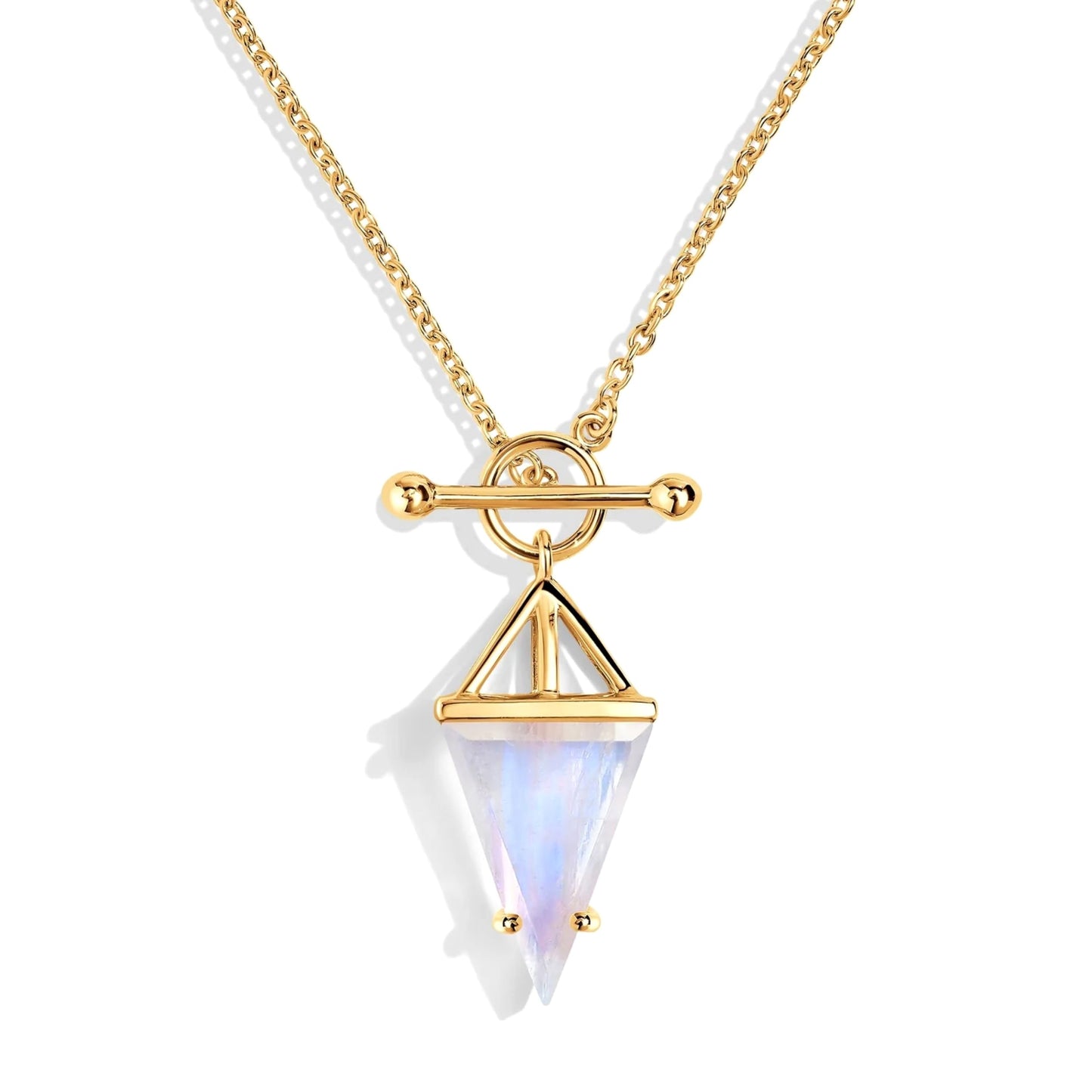 Moon Magic - Authentic Moonstone Necklace for Women | Onyx, Black Obsidian Necklaces/Real 925 Sterling Silver/18k Rose and Yellow Gold Enchanted Crystal Necklace for Women | Genuine Gemstone Jewelry
