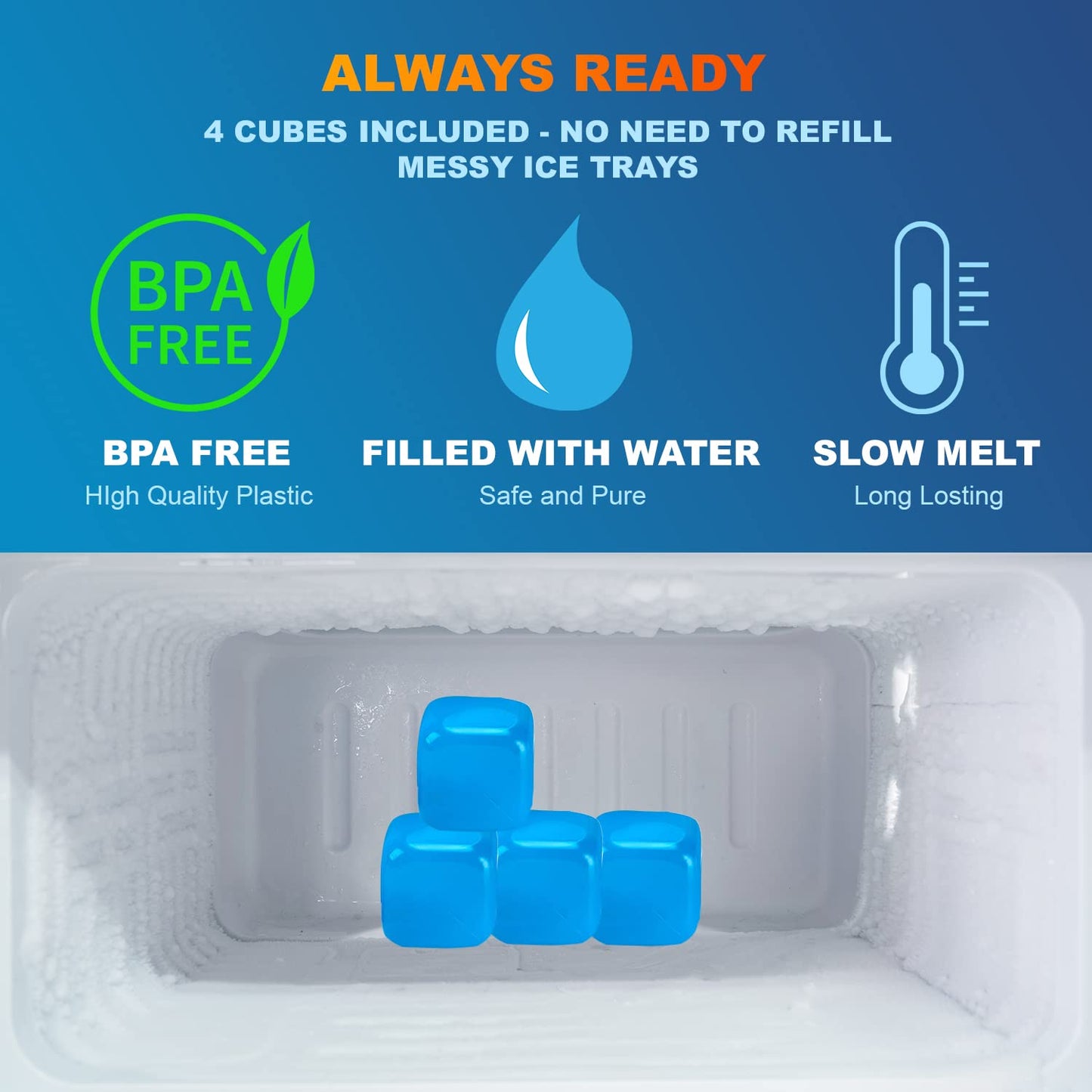 Polar Vortex Cold Water Therapy System Kit - Ice Circulation Machine With 3-Strap Knee/Elbow/Shoulder Wrap and 4 Cold Cubes