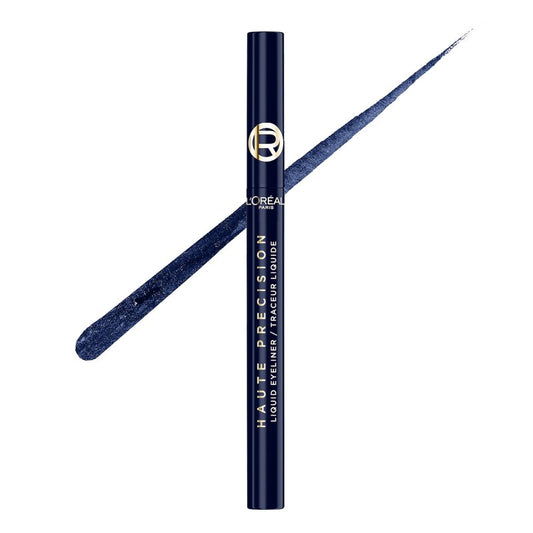 L'Oreal Paris Haute Precision Waterproof Liquid Eyeliner, Smudge-Proof Eye Liner with Micro-Tip, for up to 28HR Eye Makeup Wear, 030 Blue Suede