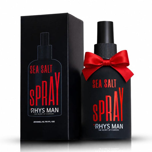 RHYS MAN Sea Salt Spray for Men - Father Gifts, Dad Gifts - Hair Texturizing Spray for Beach Waves, Volume & Matte Finish - Argan Oil, Jojoba & Vitamin E, 6.8 Fl Oz