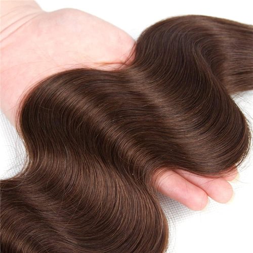Condescension Brazilian Human Hair Bundles 20 22 24 Inch Body Wave 3 Bundles Human Hair 100% Unprocessed Remy Brazilian Virgin Weave Hair Chocolate Brown 4 for Women