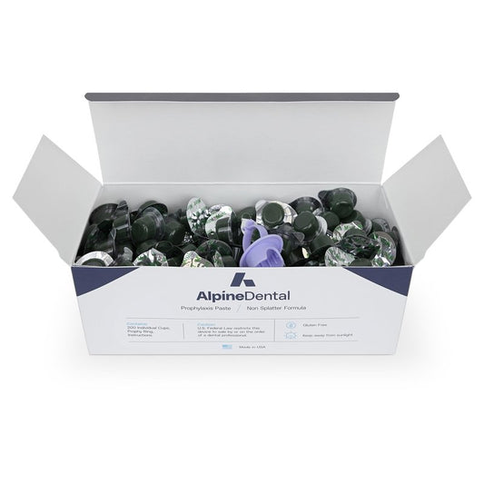 Alpine Dental - Blanc Tooth Polish Non Splatter Fomula, Coarse Grit, Box of 200 (200/Box, Mint)