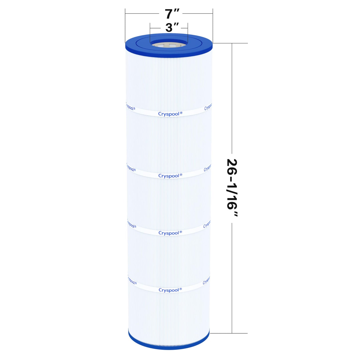 Cryspool® 07077 Filter Compatible with CCP420, Clean and Clear Plus 420, PCC105-PAK4, R173576, 570-0425-07, C-7471, 178584, 817-0106, FC-6470, 4×105 Sq. Ft Pool Filter Cartridges, 4 Pack