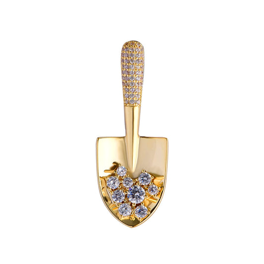 AILONMEI Elegant Brooches Jewelry for Women Fashion Vintage Rhinestone Corsage Costume Broaches & Pins (Shovel)