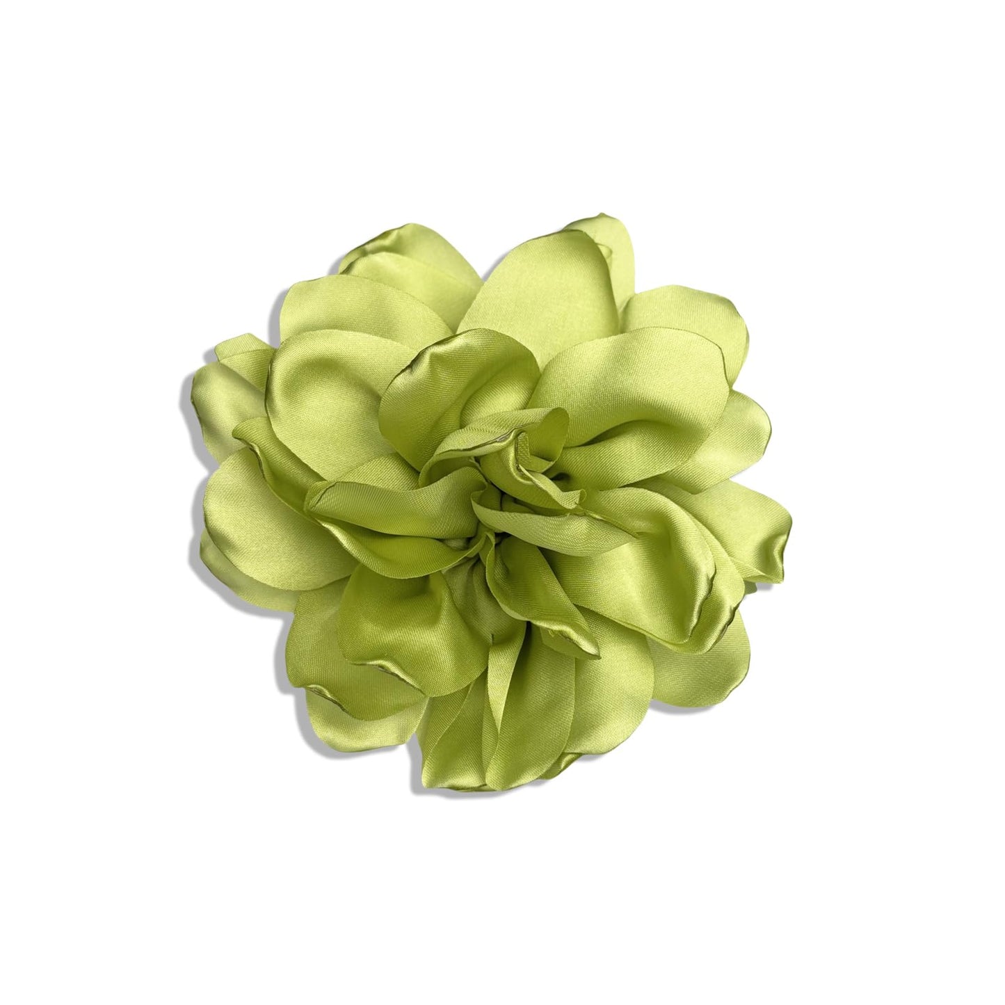 Elegant Large Cloth Flower Brooches Big Camellia Flower Pin for Women Dainty Cloth Fabric Rose Brooches Dress Skirt Scarf Hat Pins Clothing Decoration Accessories (Green 2)