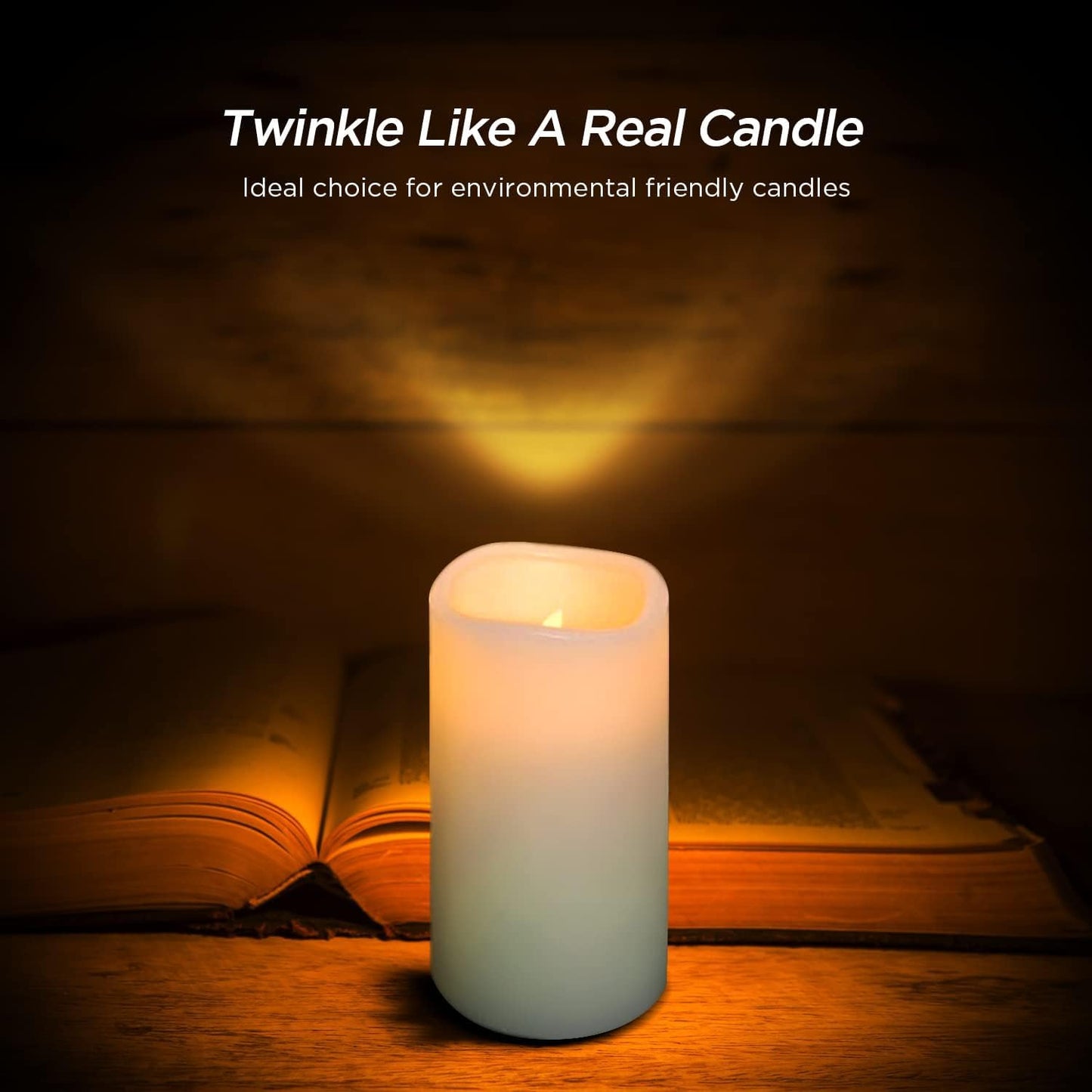 Hausware Flameless Candles Battery Operated Candles H 4" 5"" 6"" 7"" 8"" 9"" Real Wax Pillar Flickering Candles LED Flameless Candles with Remote and Timer Control Set of 9 (Ivory Color)"