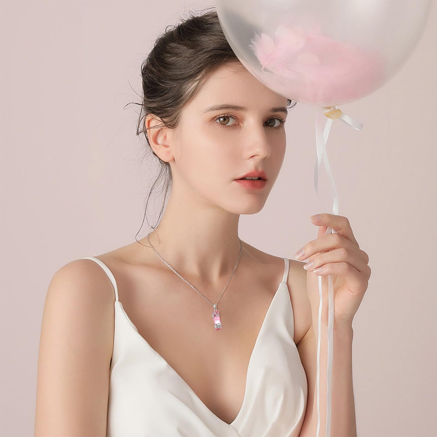 AENEAS Prime 2025 Pig Necklace Sterling Silver Pig Pendant Necklace Cute Animal Pink Crystal Jewelry Gifts for Her Wife Women