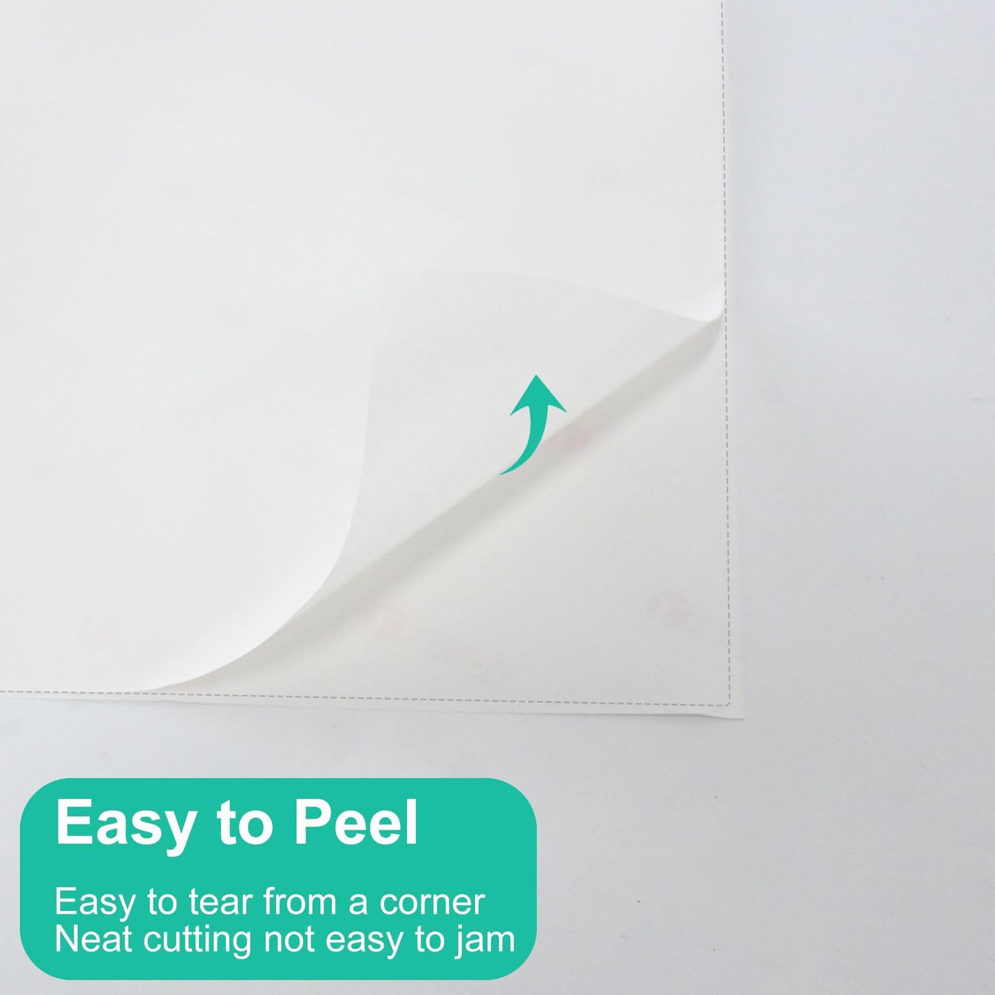 L LIKED 8.5x11 Printable White Sticker Paper Full Sheet Label, Matte, for Laser & Inkjet Printing (100 Sheets)