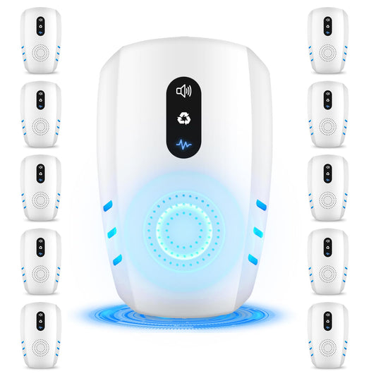 2026 Cvtayn Upgraded Ultrasonic Pest Repellent Indoor Repeller, Mouse Traps, Repellent Roach, Mouse, Bugs, Mosquito, Mice, Spider, Ant, Rodent Repellent Ultrasonic Plug in, 3 Mode Switching, 10 Packs