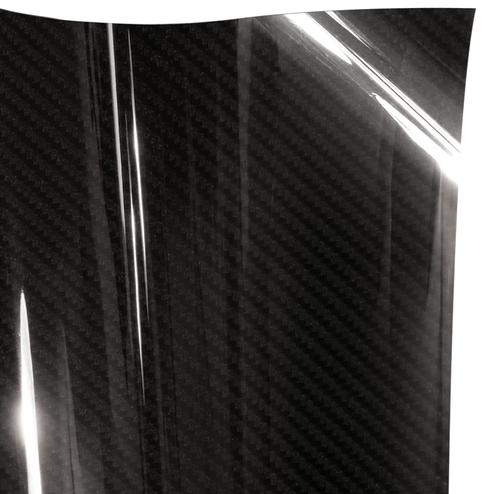 VViViD+ True Gloss Carbon Black, Vinyl Wrap Film Roll (25ft x 5ft)