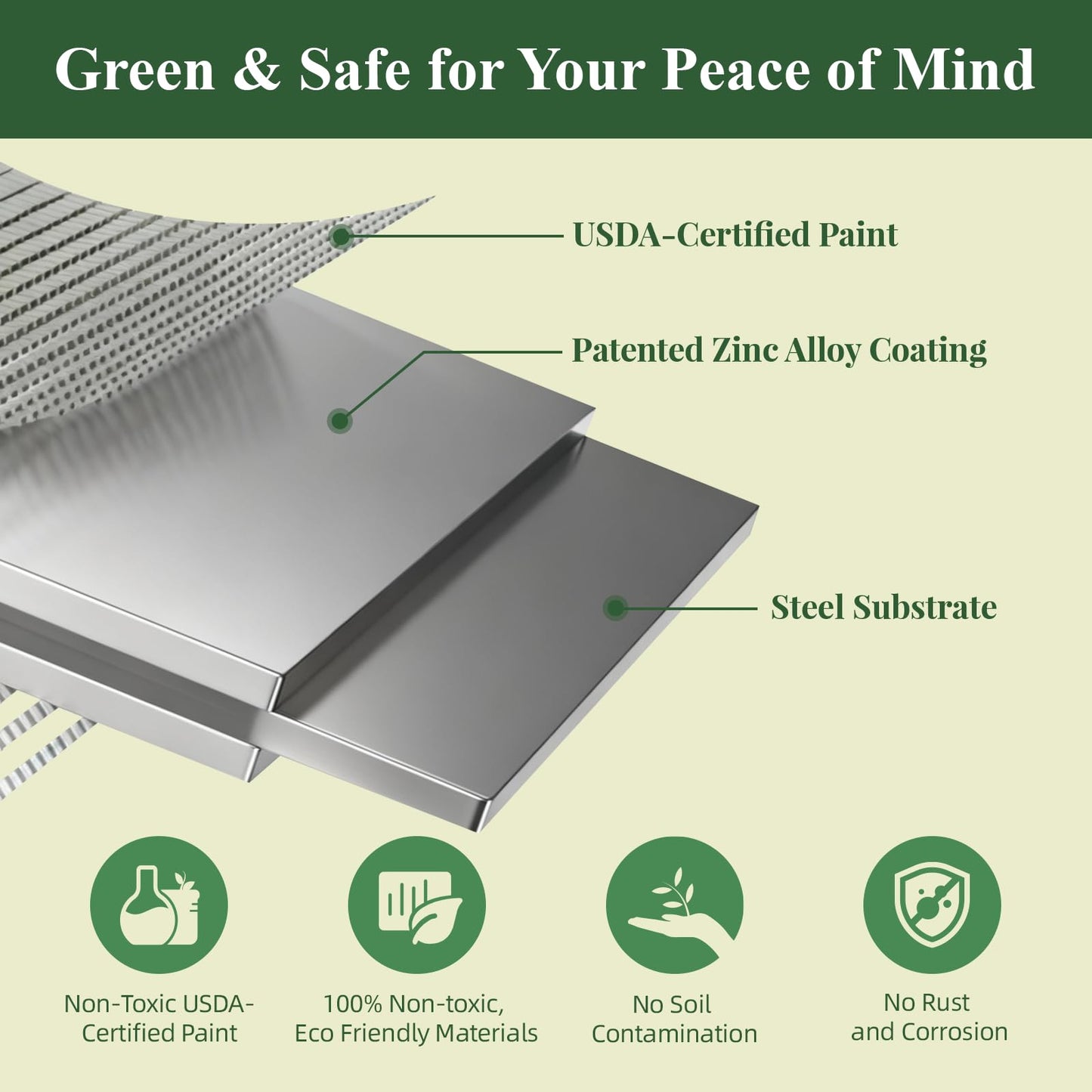 8x3x1.5ft Galvanized Raised Garden Bed, 18" Tall Metal Raised Beds for Gardening, Large Planters Boxes for Outdoor Plants Vegetables, Flowers, Herbs & Tomatoes, Above Ground Garden Beds Kit, Grey