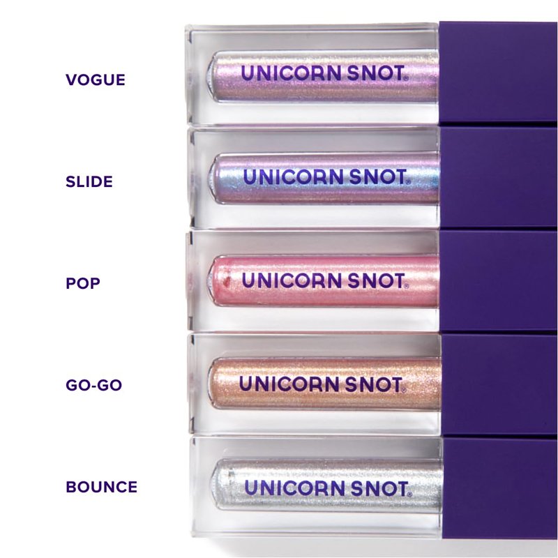 UNICORN SNOT Eyelighter: Liquid Eyeshadow | Makeup Buildable Glitter Eyeshadow | Metallic Eyes | Cruelty Free, 0.17oz/5mL (Bounce/Silver)