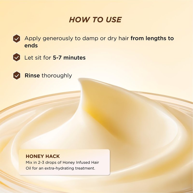 Gisou Honey Gloss Ceramide Therapy Hair Mask – Deep Repair & Hydration with Mirsalehi Honey, Ceramides & Hyaluronic Acid