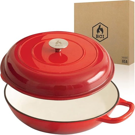 Enameled 3.5 Quart Signature Cast Iron Braiser with Lid