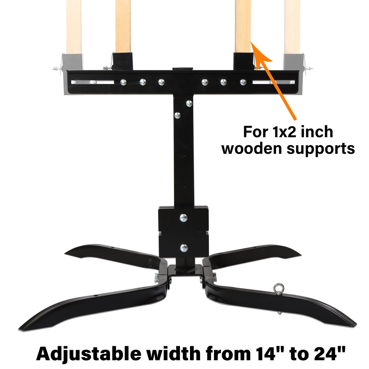 Highwild Adjustable Swinger Target Stand for Paper & Cardboard Silhouette Shooting Target X-Leg Stand Base Fits 1x2 Wooden Posts for Shooting Range
