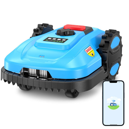 ACFARM Robotic Lawn Mower 1/2 Acre/21,000 Sq.Ft, Automatic Lawnmower for Lawn 47% Slope, Cut Height 0.8"-2.4", APP Control