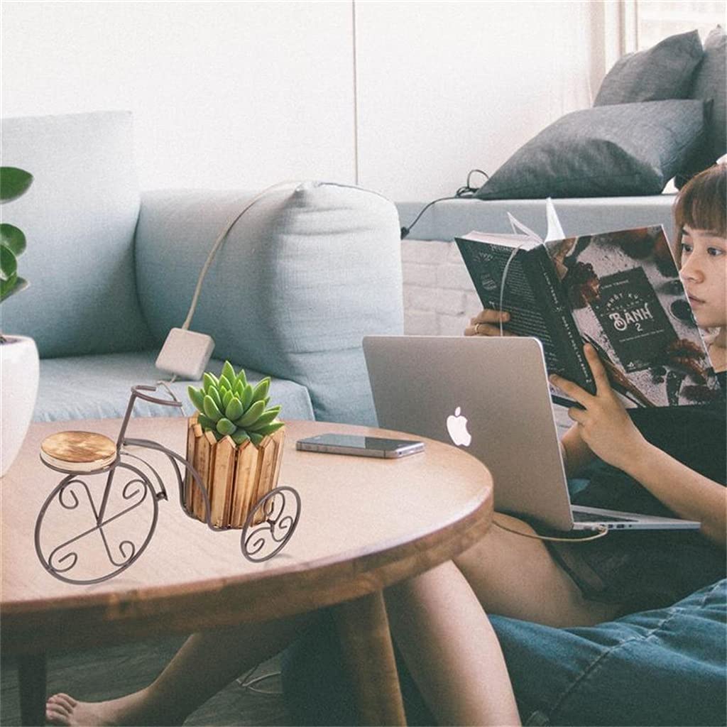 MVBCXZXAZ Plant standWrought Iron Plant Stand Rustic Style Bike Flower Pot Cart Holder Flower Basket