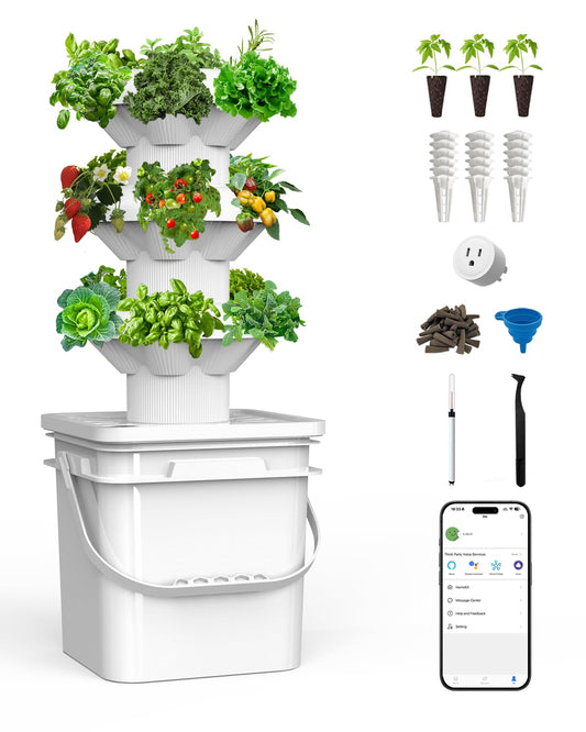 18 Plants hydroponic Growing System kit, hydroponic Tower Indoor Garden, 10-Liter Large-Capacity Water Tank Circulation, soilless Planting Vegetables and Fruits,Suitable for Indoor and Outdoor