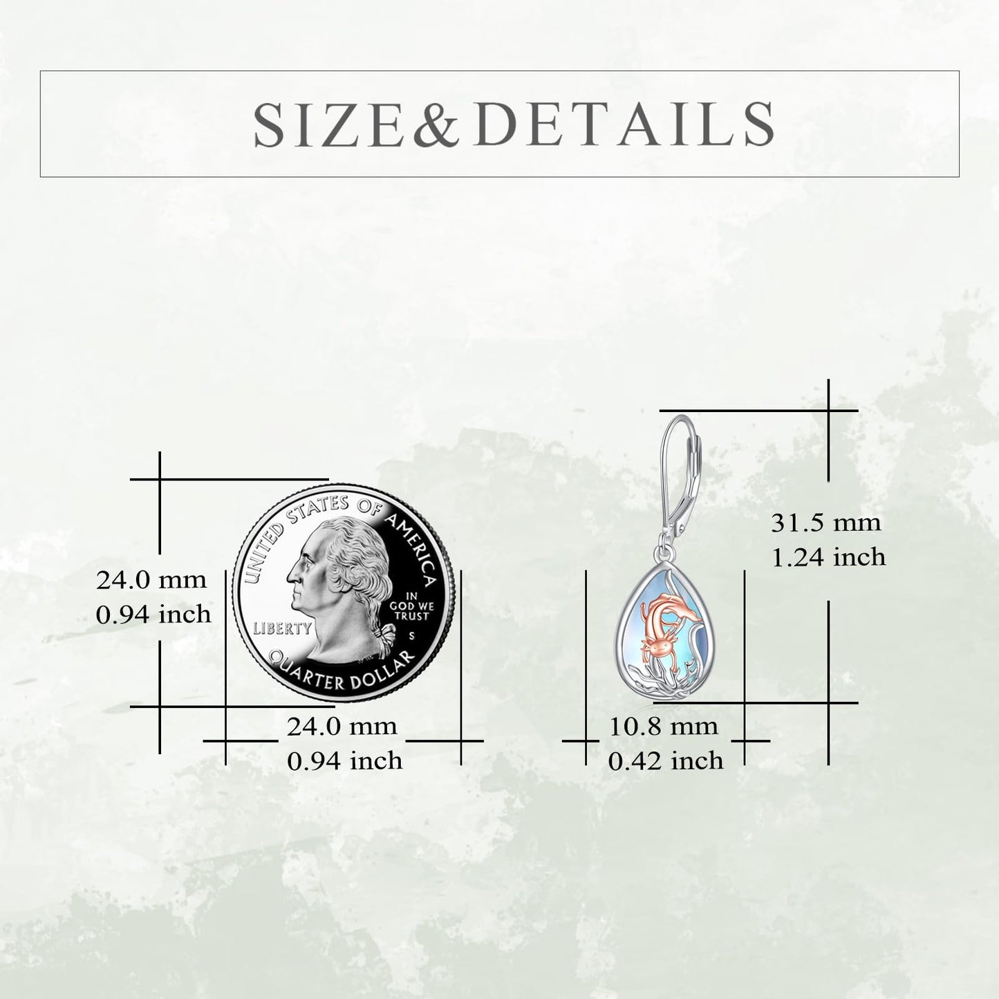 YFN Axolotl Earrings for Women Axolotl Drop Earrings Sterling Silver Mexican Salamander Earring Cute Animal Jewelry Charm