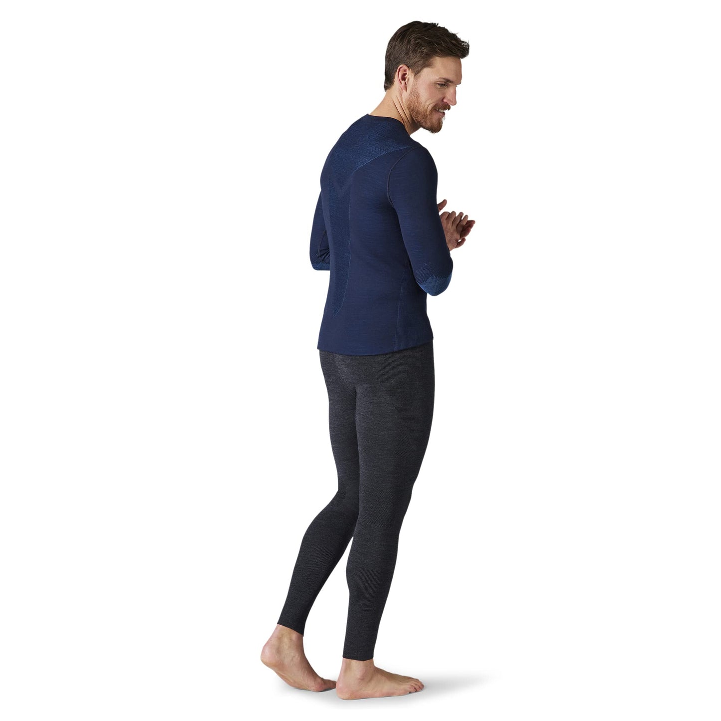 SmartWool Men's Intraknit Thermal Merino Base Layer Bottom - Charcoal Heather-Black - Large