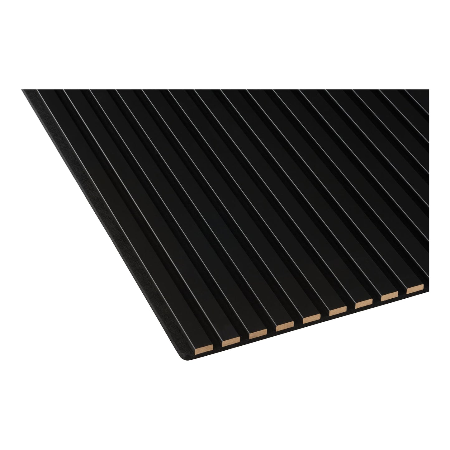 WVH Black Matte Acoustic Slat Wall Panels, Measures 141.73 x 25.20", Smooth Laminate Finish, Interior Decor for Walls & Ceilings, Noise Cancelling & Sound Absorbing for Home, Office & Bedroom, 2pcs