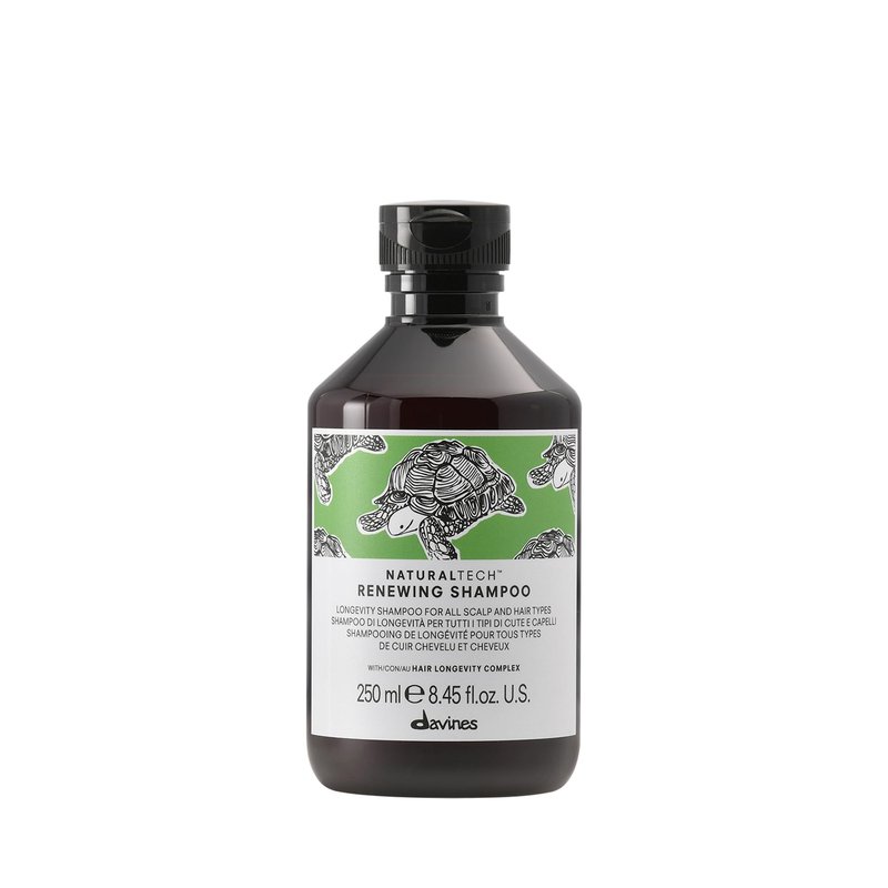 Davines Naturaltech Renewing Shampoo, Anti-Aging & Maintenance for All Hair Types / Aging - With Hair Longevity Complex - Gentle Daily Cleanser for Longevity, 8.45 Fl Oz