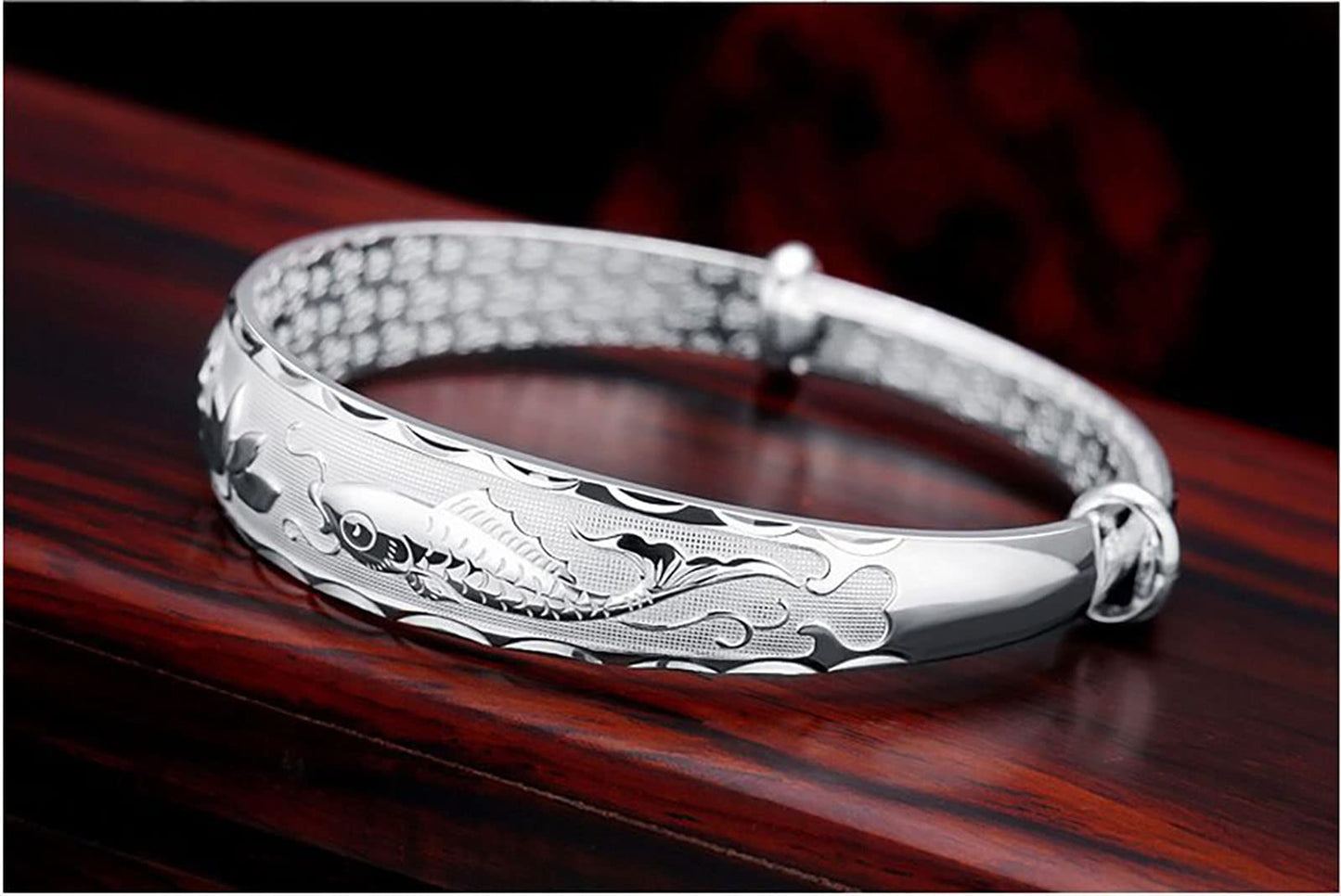 925 Sterling Silver Bracelet Plated Cuff Bangle Bracelet Fashionable Multi-layer Cross Wire Bangle Bracelet Open Adjustable Wide Cuff Bracelet for Teen Girls Fashion Jewelry (silver J)