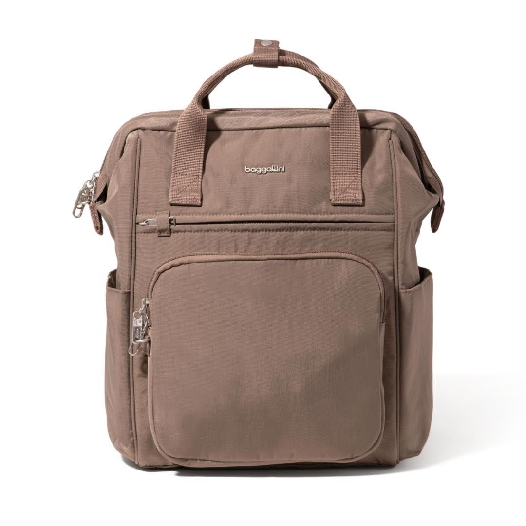 Baggallini Securtex Anti-Theft Windsor Backpack for Travel, Work & College, RFID & Locking Zipper, Up to 16" Laptop