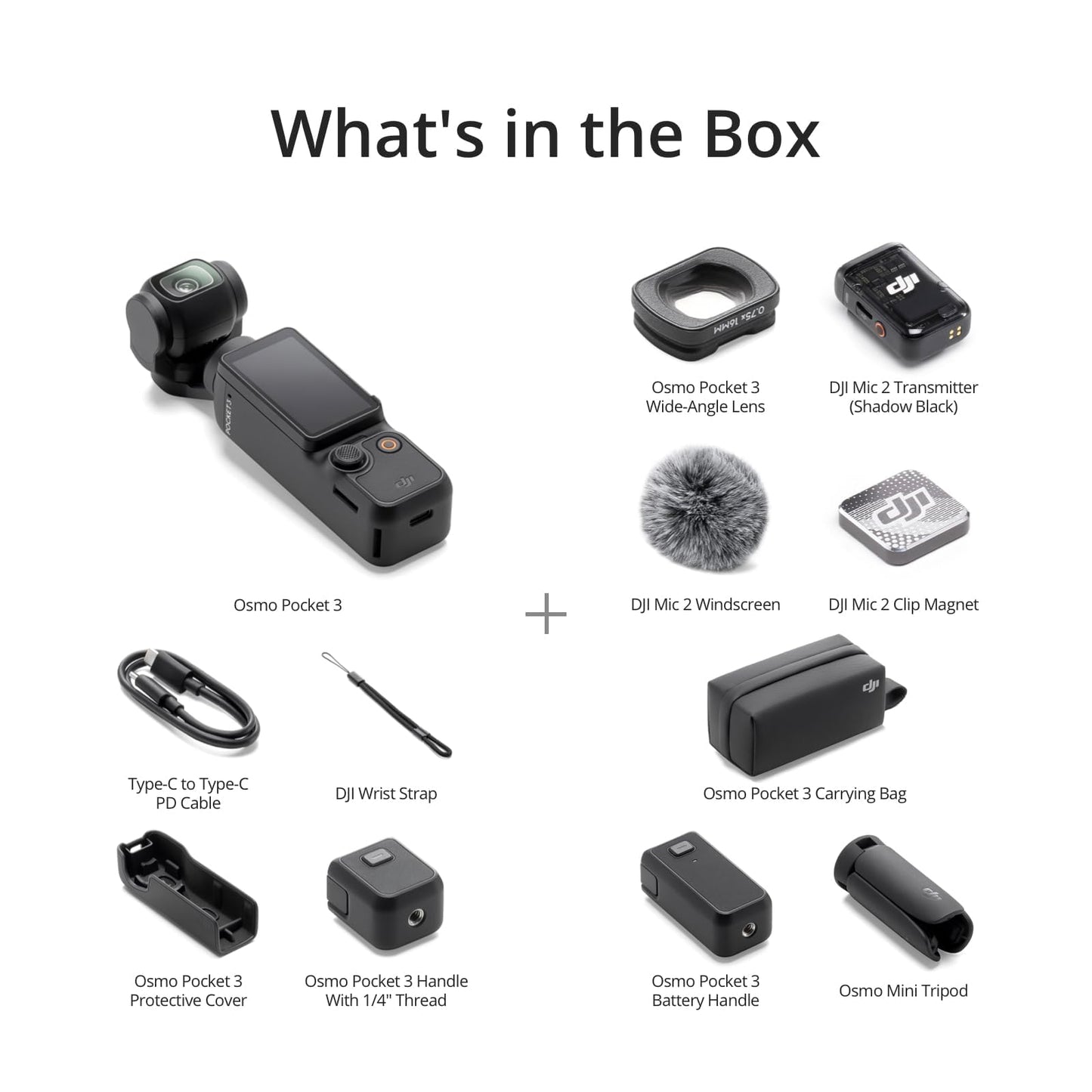 DJI Osmo Pocket 3 Creator Combo, Vlogging Cameras with 1'' CMOS, 4K/120fps Vlog Camera, 3-Axis Stabilization, Face/Object Tracking, Mic Included for Clear Sound, Digital Vlogging Camera for YouTube