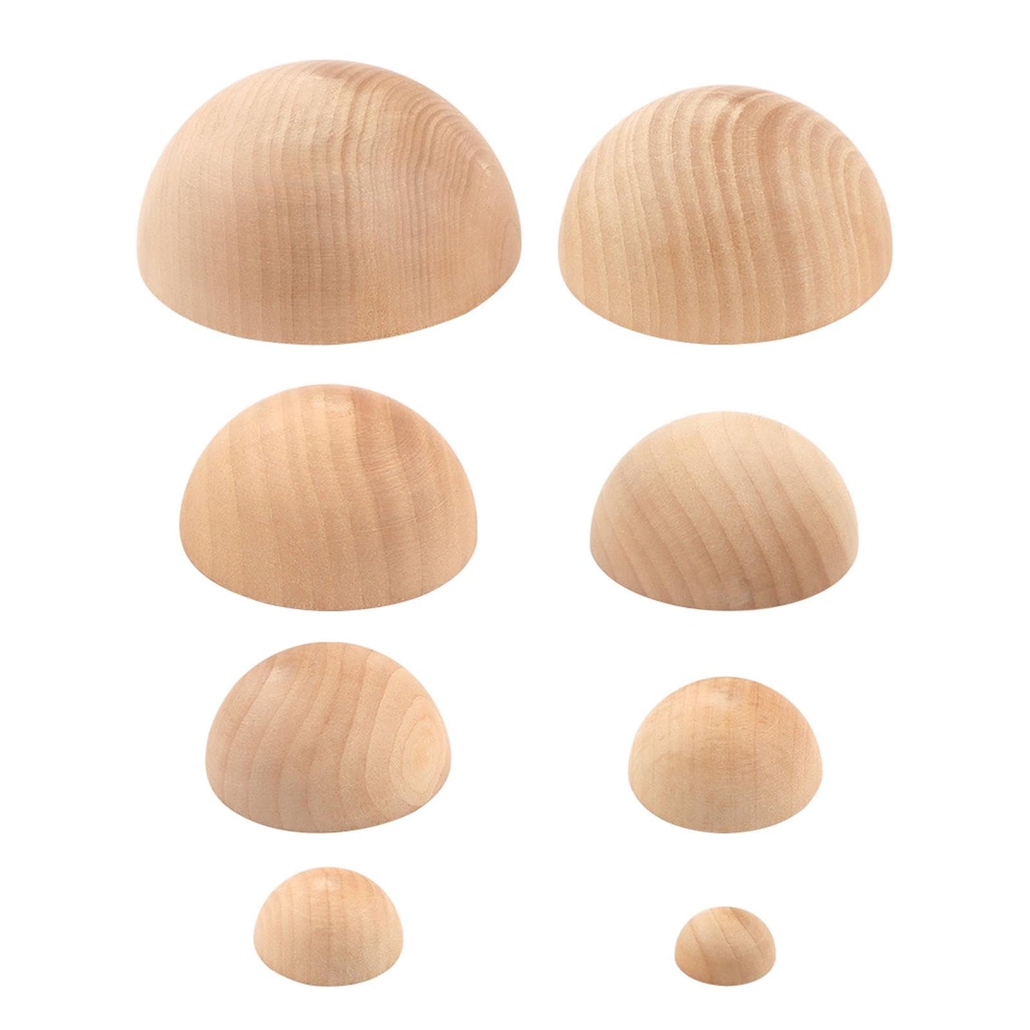 8Pcs Half Round Pottery Tools Set, Wooden Ceramic Top Forms & Plaster Molds for DIY Bowls, Plates, Dishes, Slump Press Art Making Supplies(Original,Size:8 Sizes)