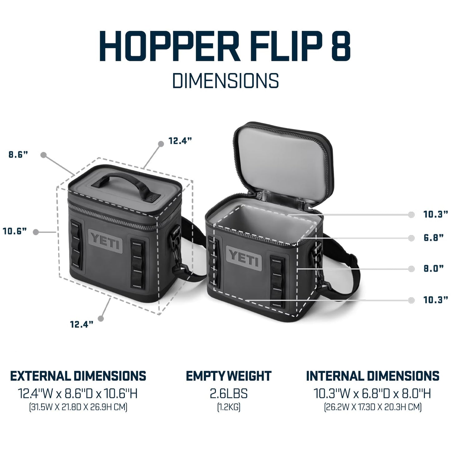 YETI Hopper Flip 8 Portable Cooler, Rescue Red